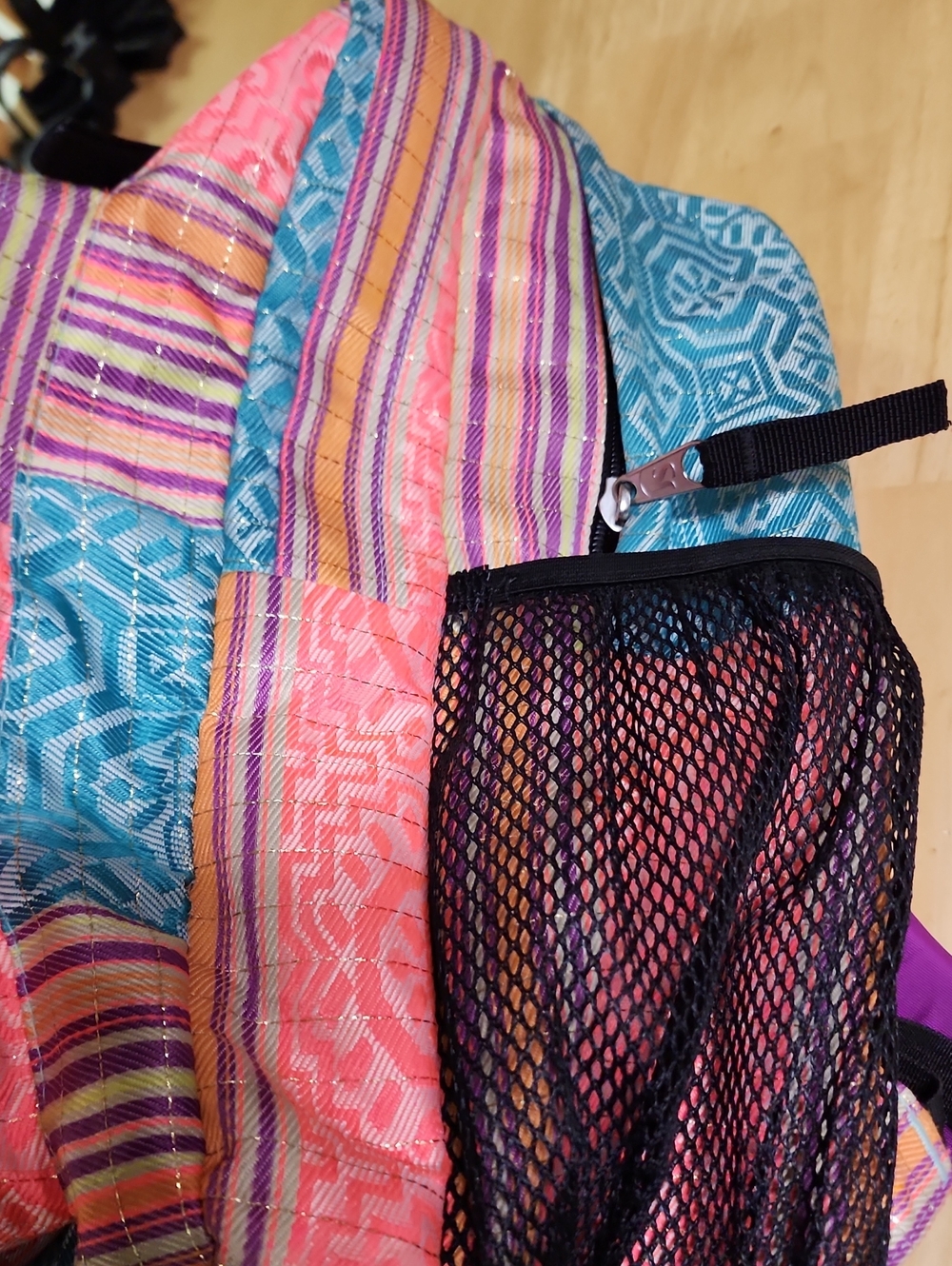 JanSport Big Student Backpack Aztec Geometric Tribal Striped Multi-Color BohoEUC - Picture 4 of 16